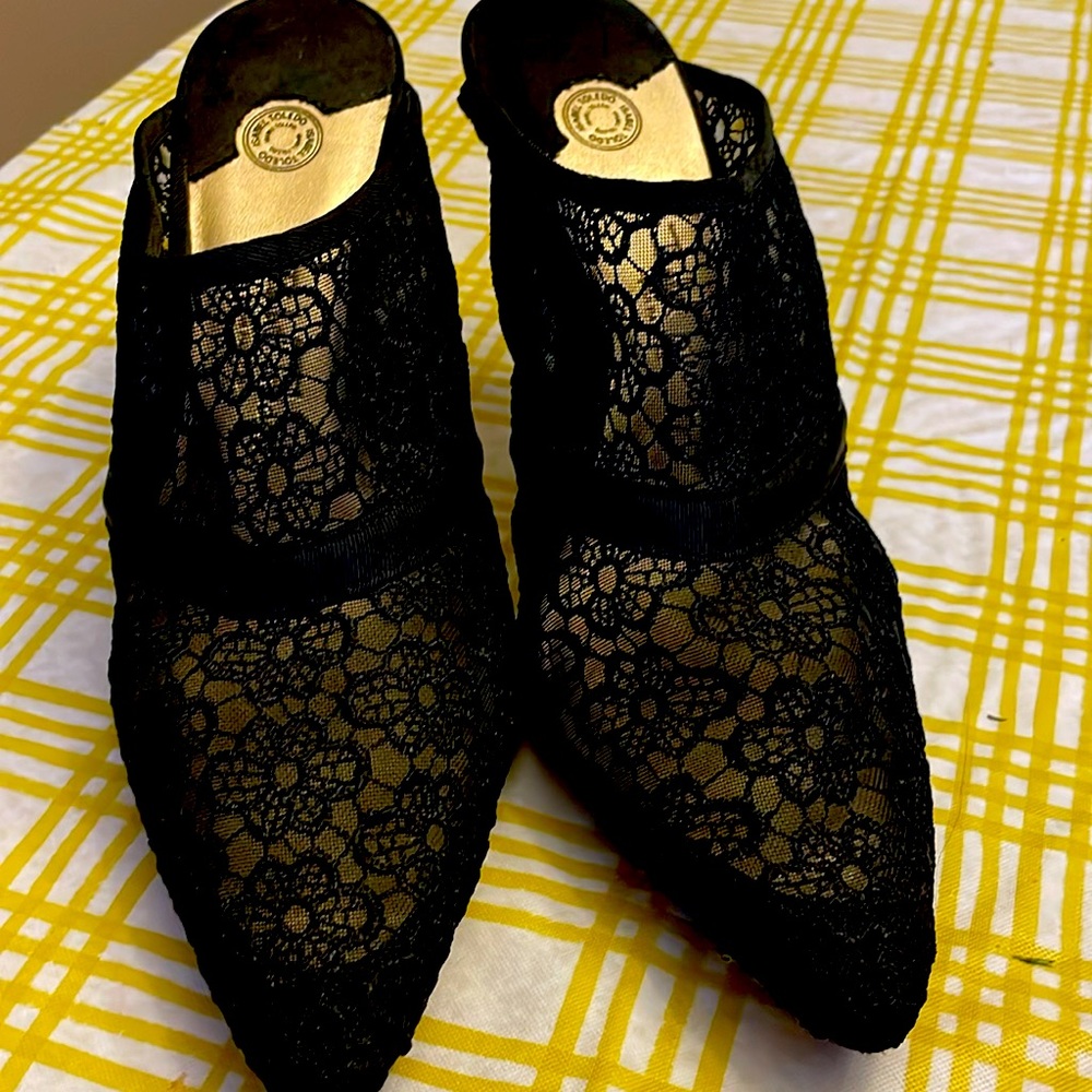 Isabel Toledo Black Lace Heels